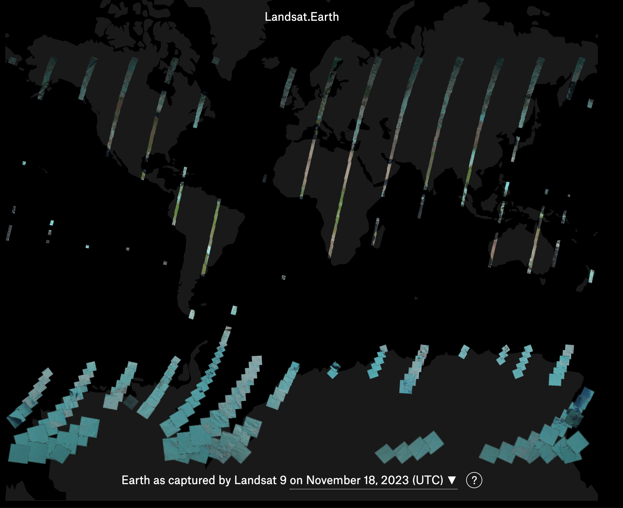 screencapture of Landsat.Earth